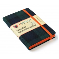 Waverley Scotland Genuine Tartan Cloth Commonplace Notebook – Black Watch (pocket)