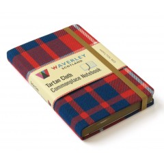 Waverley Scotland Genuine Tartan Cloth Commonplace Notebook – Hamilton Red