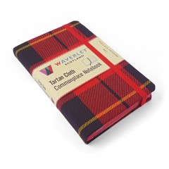 Waverley Scotland Genuine Tartan Cloth Commonplace Notebook – Wallace Modern Red