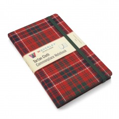 Waverley Scotland Genuine Tartan Cloth Commonplace Notebook – MacRae Modern Red (large)